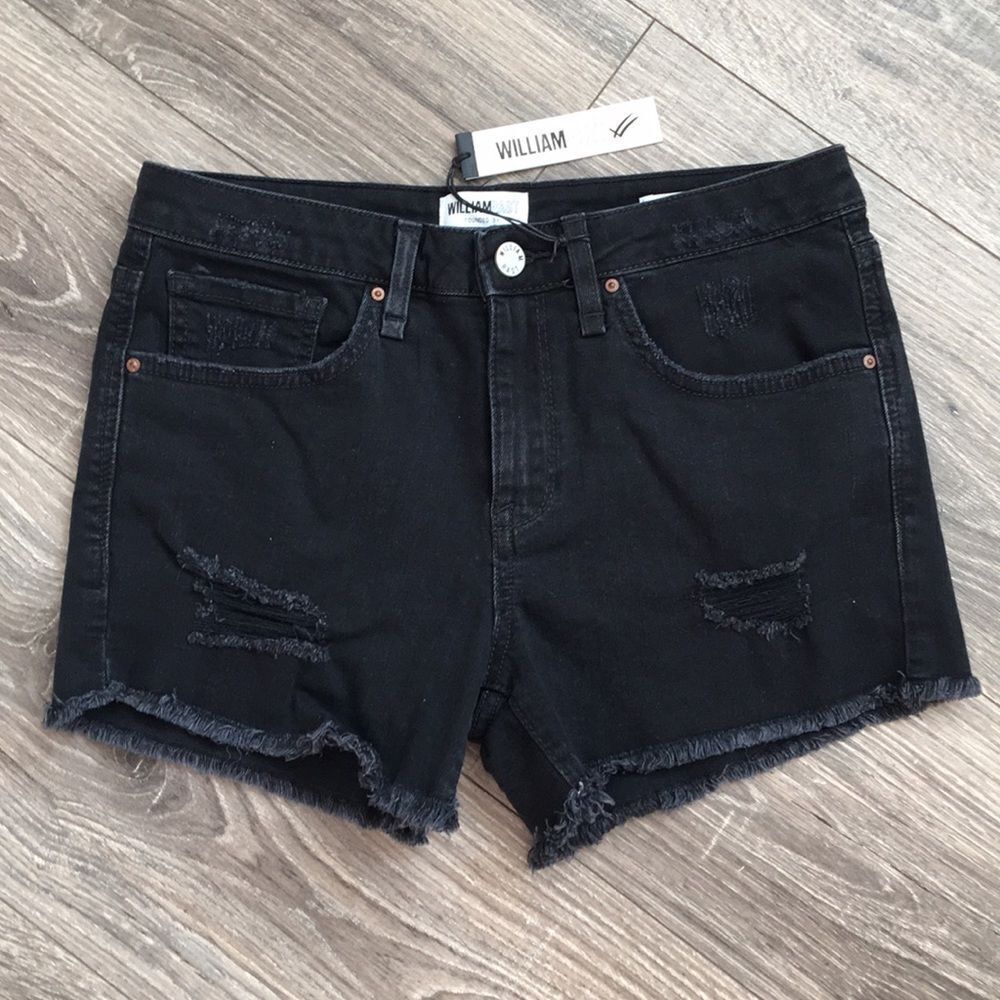 William Rast Black Ripped Shorts - Size 26